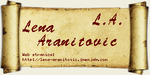 Lena Aranitović vizit kartica
